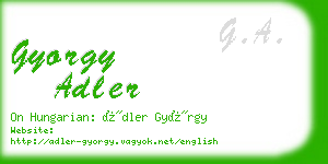 gyorgy adler business card